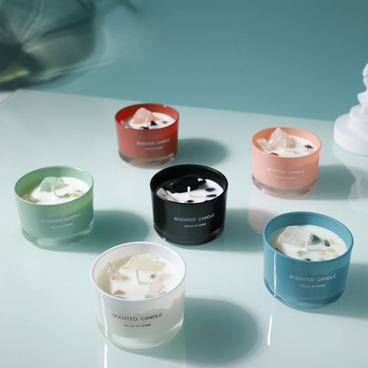 Eluric™ Crystal Glass Candle Handmade Aromatherapy